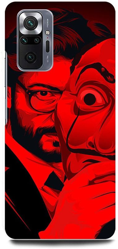 FRONK Back Cover for REDMI Note 10 Pro, MONEY, HEIST, WEB, SERIES, MASK, PROFESSOR  (Red, Hard Case, Pack of: 1)