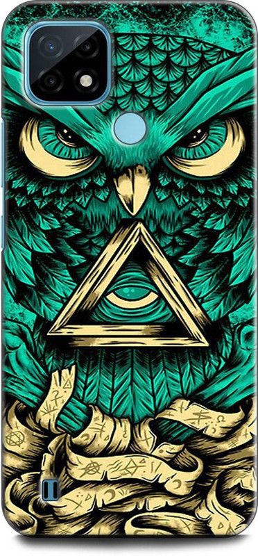 INDICRAFT Back Cover for Realme C21Y, RMX3261 OWL, NIGHT WATCH, ABEJ, BEOGRAD, TRIPPY  (Multicolor, Dual Protection, Pack of: 1)