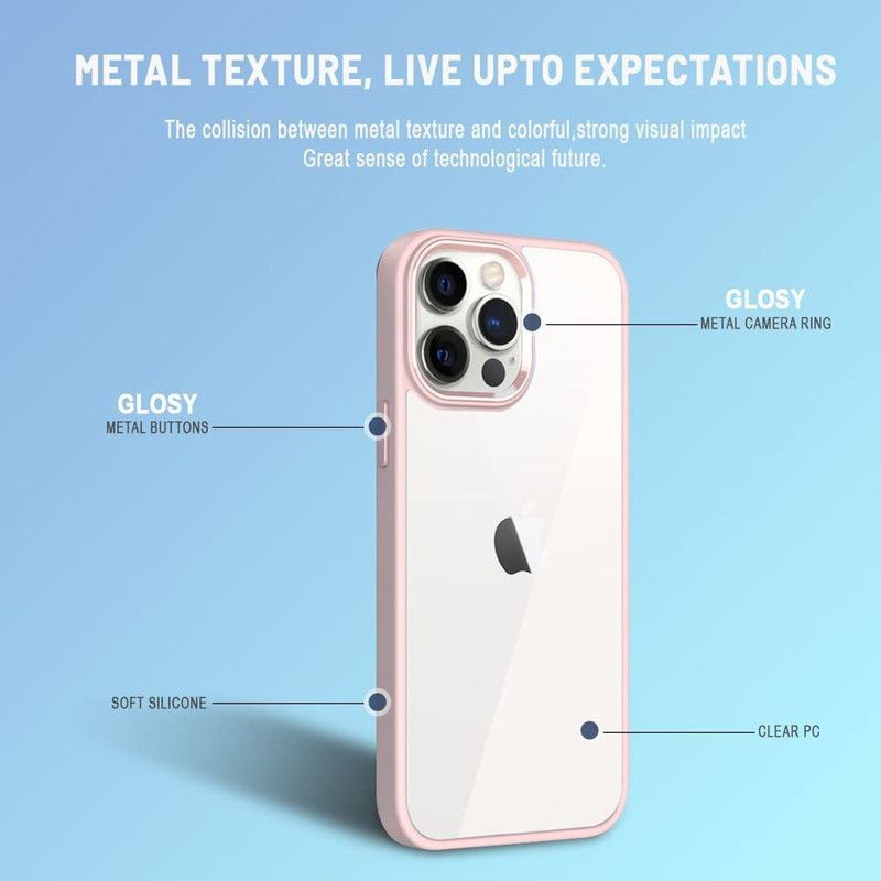 forcho Back Cover for iPhone 13 Pro Max  (Pink, Grip Case, Pack of: 1)