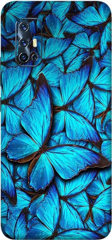 Mclaxa Vivo V17, Vivo V17 Mobile Skin  (Bultterfly Blue Skin With Super matte finish)