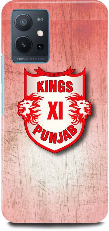 play fast Back Cover for Vivo y75 5G, V2142 KINGS, 11, ELEVEN, PUNJAB, IPL, TEAM, LOGO  (Red, Hard Case, Pack of: 1)