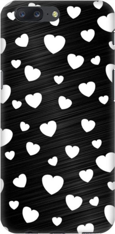COBIERTAS Back Cover for OnePlus 5  (Black, White)