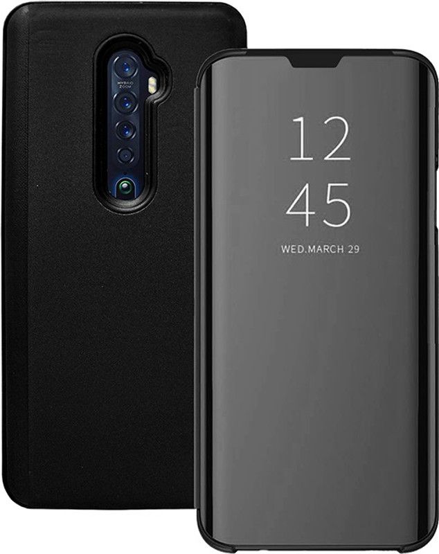 MARSHLAND Flip Cover for Oppo Reno2 F  (Black, Dual Protection, Pack of: 1)