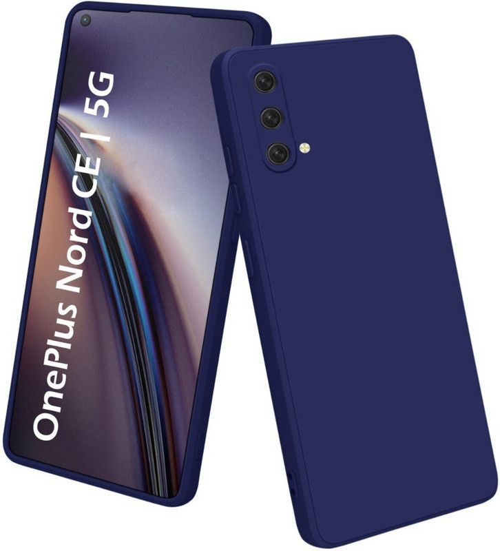 Vshop Back Cover for One Plus NORD CE 5G Case Cover Pack of 1  (Blue, Flexible, Silicon, Pack of: 1)