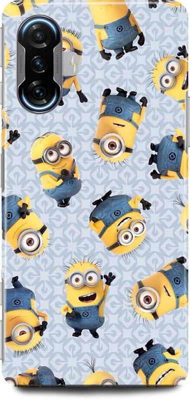 play fast Back Cover for POCO F3 GT YELLOW, MINIONS, CARTOON, FUNNY  (Yellow, Hard Case, Pack of: 1)