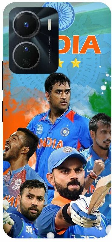 COVERJET Back Cover for VIVO Y16-INDIAN- DHONI- CRICKET- TEAM  (Blue, Hard Case, Pack of: 1)