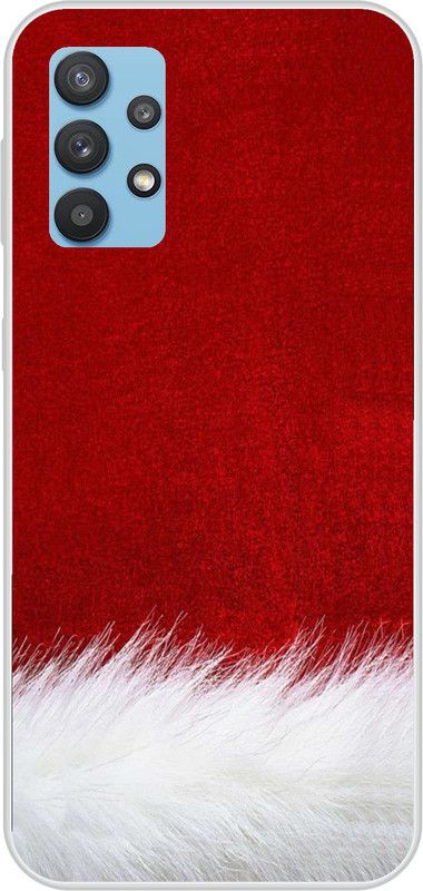 LoveCase Back Cover for SAMSUNG Galaxy M32 5G  (Red, White, Silicon, Pack of: 1)