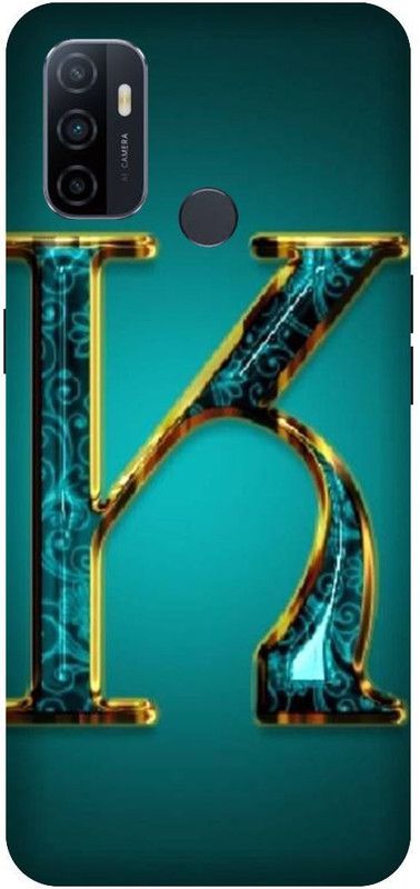 PHONE WALEY.COM Back Cover for OPPO A33 (4G) , CPH2137 ,K letter,K name K word , Printed Back Cover  (Green, Hard Case, Pack of: 1)