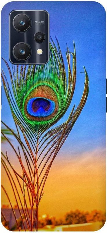 THE NARAYANA COLLECTIONS Back Cover for REALME 9 PRO- RMX3471-MOR,PANKH,KARSHNA,KRISHNA,BANSURI  (Multicolor, Hard Case, Pack of: 1)