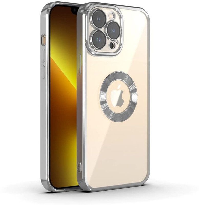 Aarnu Back Cover for Apple iPhone 13 Pro Max  (Silver, Ring Case, Pack of: 1)