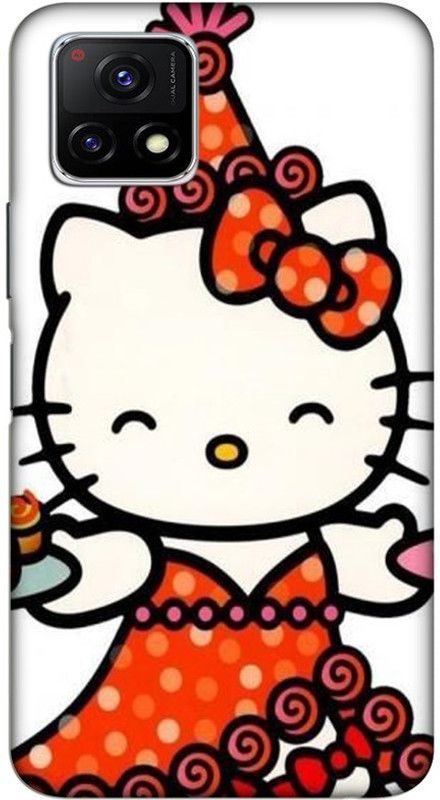 CROKIAN Back Cover for Vivo Y72 5G Hello Kitty Back Cover  (White, Hard Case, Pack of: 1)