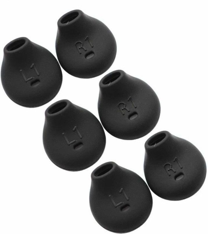 THE DARK NIGHT Hoppokart Anti-Slip Ear Hooks Tips Silicone Ear Gels Bu... In The Ear Headphone Cushion  (Pack of 1, Black)