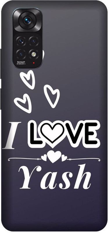 Yoprint Back Cover for Redmi Note 11 5G I Love Yash Text,Love Yash Text,Love Yash Name Printed cover  (Multicolor, Hard Case, Pack of: 1)