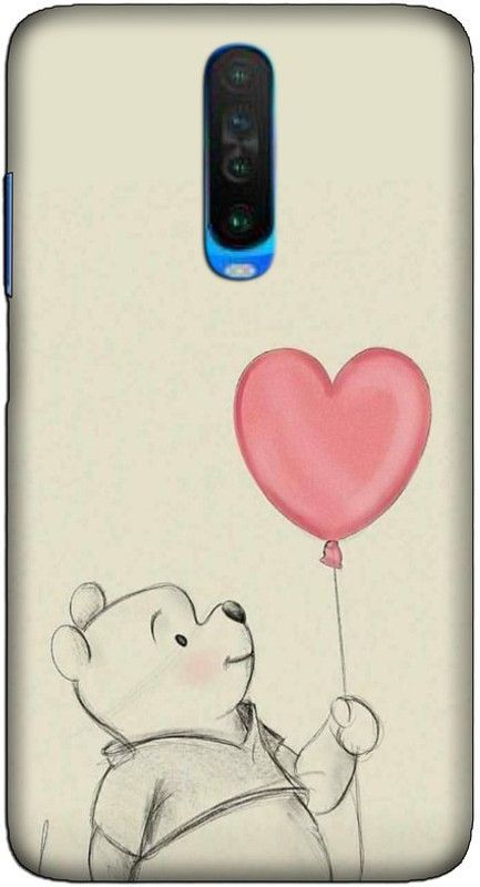 CROKIAN Back Cover for POCO X2 Cartoon Bear Back Cover  (Multicolor, Hard Case, Pack of: 1)