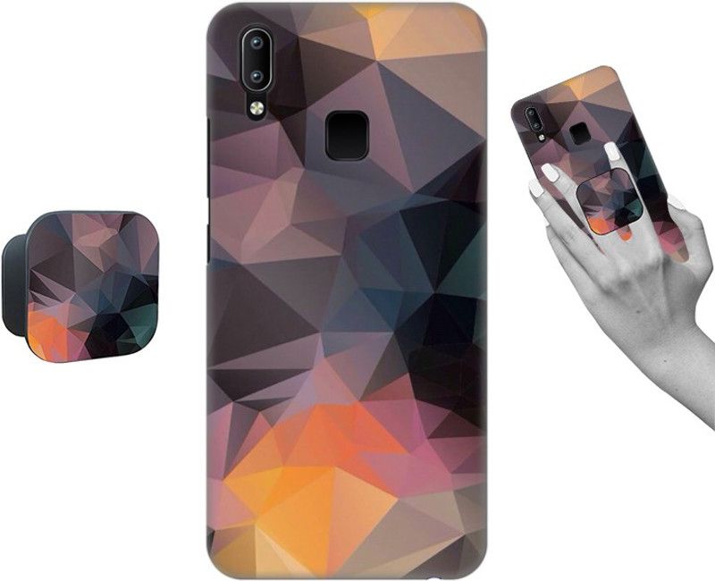 COBIERTAS Back Cover for Vivo Y95  (Multicolor, Cases with Holder, Pack of: 2)