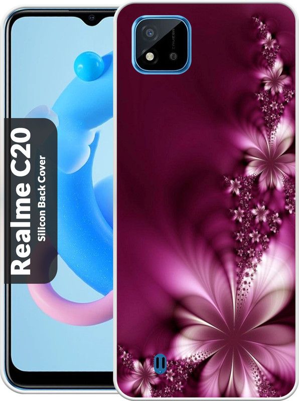 Smart Cases Back Cover for Realme C20  (Purple, Grip Case, Silicon, Pack of: 1)