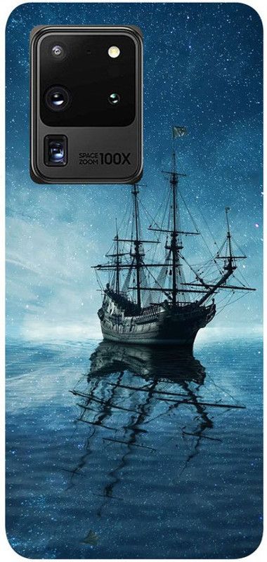 Golden Mask Back Cover for Samsung Galaxy S20 Ultra Blue Ship  (Multicolor, Waterproof, Silicon, Pack of: 1)