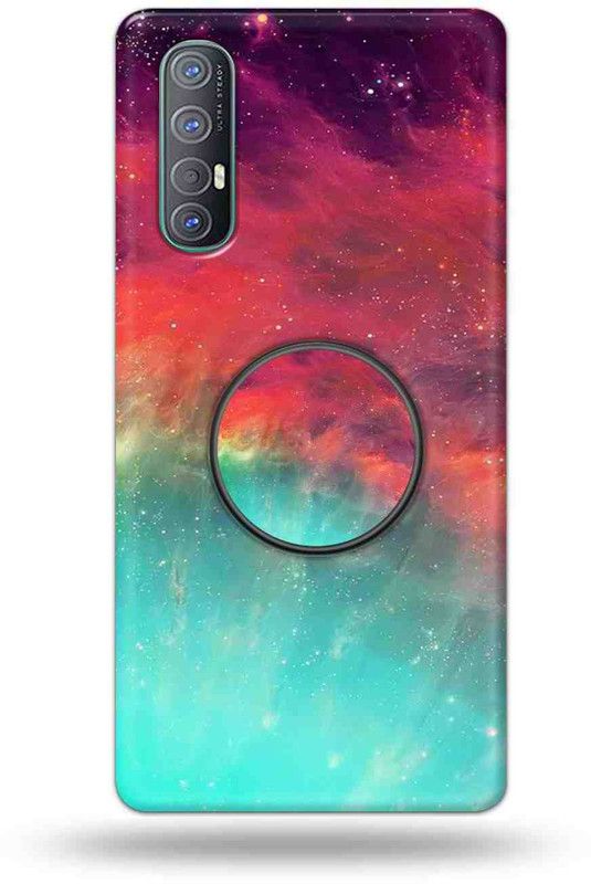 NDCOM Back Cover for OPPO Reno 3 Pro Colourful Explosion Printed With Holder  (Multicolor, Cases with Holder)
