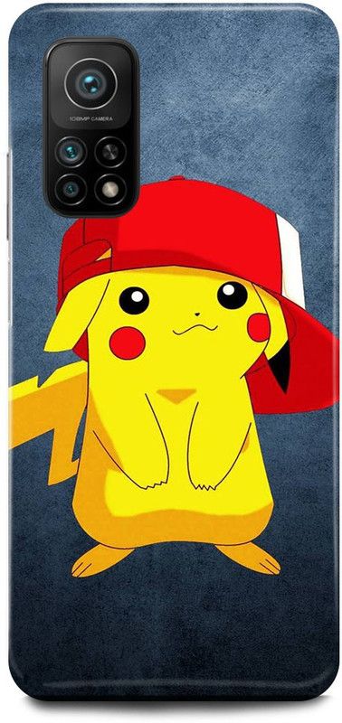 FUGGA Back Cover for Mi 10T Pro , PIKACHU, POKEMON, TV, SERIES, CARTOON  (Yellow, Hard Case)