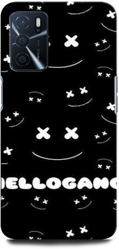 GRAFIQE Back Cover for OPPO A16  (Black, White, Shock Proof, Pack of: 1)