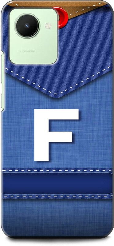 WallCraft Back Cover for Realme C30, RMX3581 F, F LETTER, F NAME, BLUE, JEANS, F ALPHABET, ALPHABET  (Multicolor, Dual Protection, Pack of: 1)