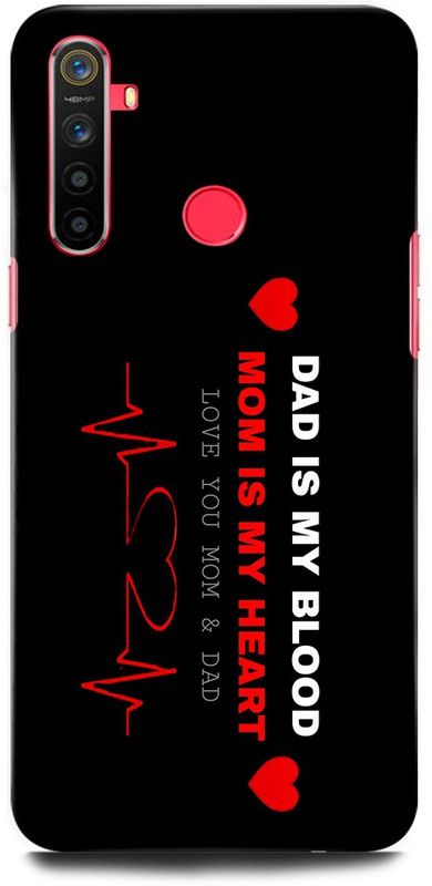 ORBIQE Back Cover for Realme 5s RMX1925 MOTHER, MAA, FATHER, LIFE LINE, I LOVE MY MOM DAD  (Multicolor, Hard Case, Pack of: 1)
