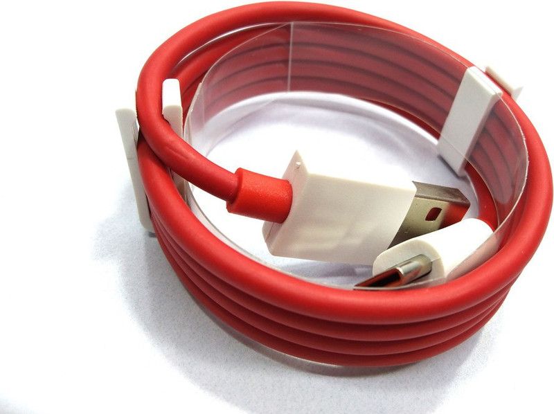 SHRUTI ENTERPRISES USB Type C Cable 6.5 A 1.00014 m Copper Braiding C Cable Compatible with Oneplus 6 | Oneplus 6T | Oneplus 5T | Oneplus 5  (Compatible with 18 watt type c charger mi, Red, One Cable)