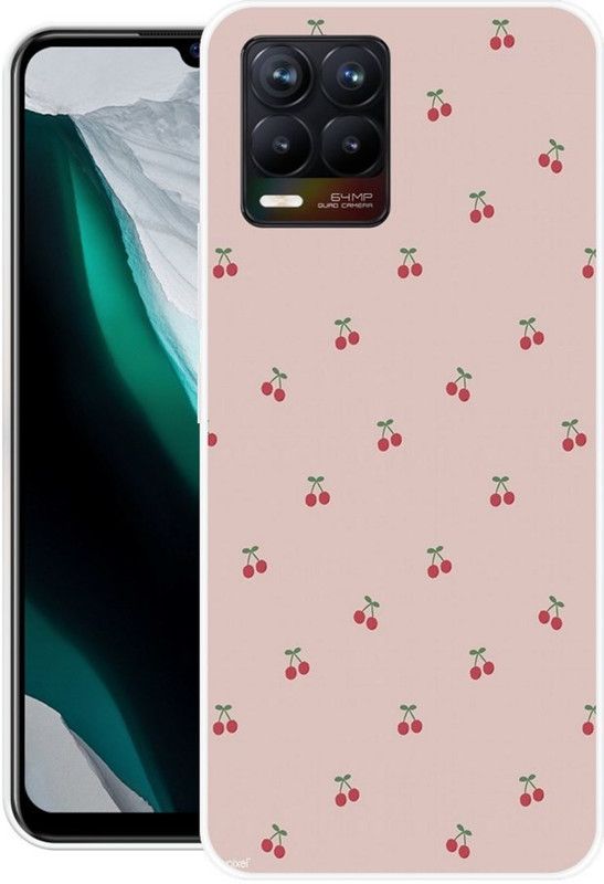 Shivay Mobicase Back Cover for Realme 8  (Pink, Dual Protection, Silicon, Pack of: 1)