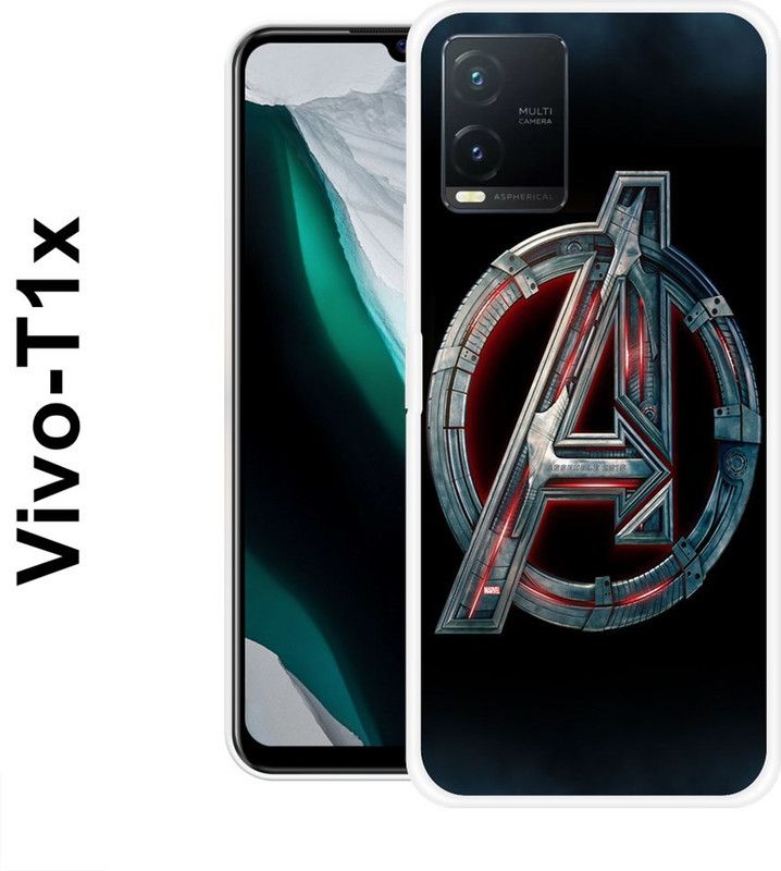 SIMAWAT Back Cover for Vivo T1x  (Black, Grey, Silicon)