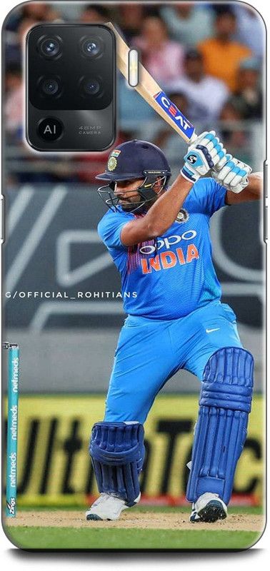 INDICRAFT Back Cover for OPPO F19 Pro, CPH2285 ROHIT SHARMA, INDIA, CRICKETER, SPORTS  (Multicolor, Dual Protection, Pack of: 1)