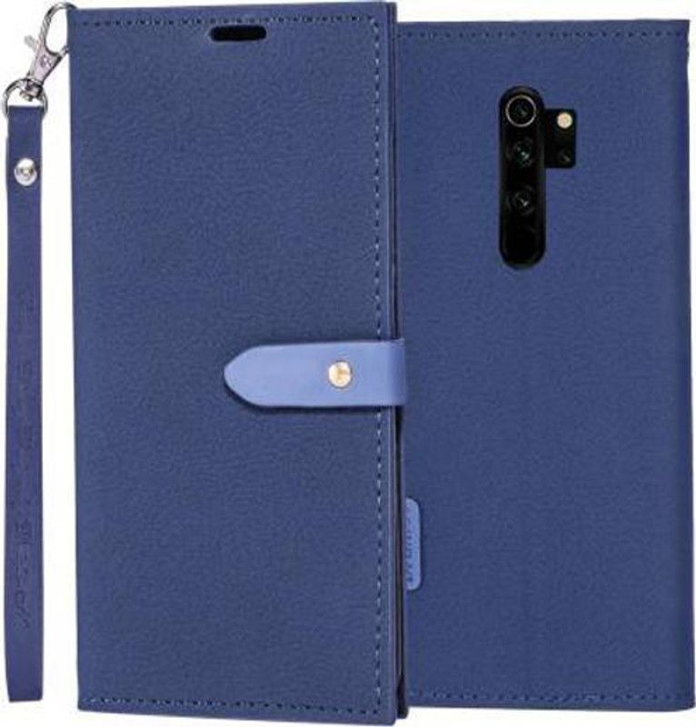 YAYAVAR Flip Cover for Mi Redmi Note 8 Pro  (Blue, Shock Proof, Pack of: 1)