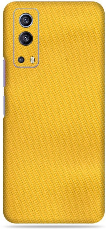 Satisfactory Vivo iQOO Z3 Mobile Skin  (Yellow-Carbon Fiber Skin With Matte Finish)