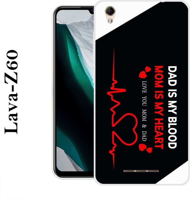 LOVETHINK Back Cover for Lava Z60  (Black, Red, Grip Case, Silicon)