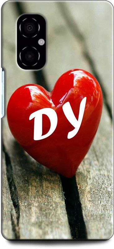 INDICRAFT Back Cover for POCO M4 5G D Y, D LOVES Y, NAME, ALPHABET, DY LOVE, HART, BLUE  (Multicolor, Shock Proof, Pack of: 1)