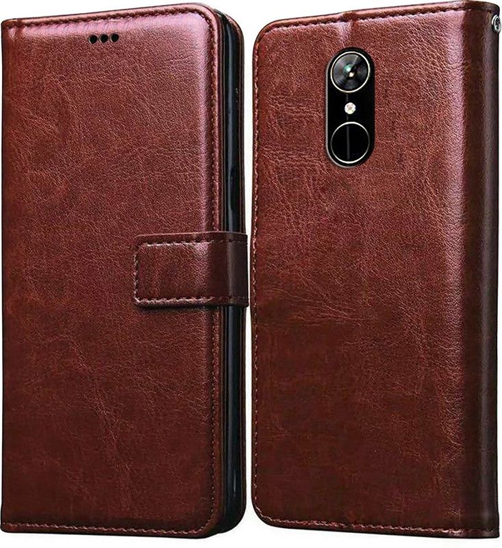 Casotec Flip Cover for Mobiistar X1 Selfie Leather Flip Cover  (Brown, Pack of: 1)