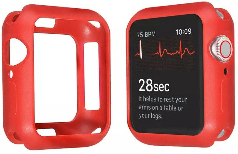 SPANRA Bumper Case for Smart Watch Series 3 | Series 2 | Series 1 (42mm) - Red-TPU-Matte  (Red, Flexible, Silicon, Pack of: 1)