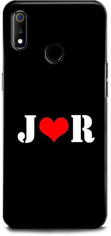Afterglow Back Cover for Realme 3i J R, J LOVES R, NAME, LETTER, ALPHABET, JR LOVE, HART  (Multicolor, Shock Proof, Pack of: 1)