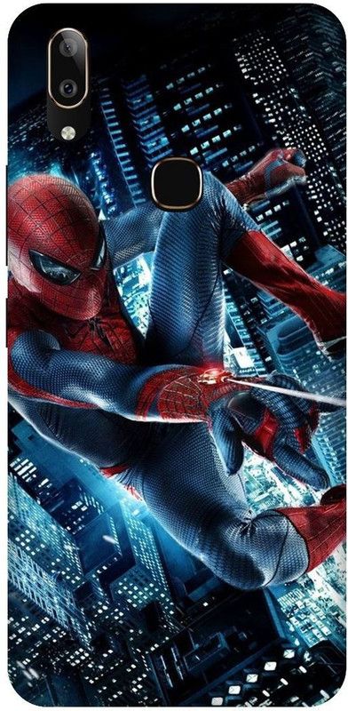SSMORYA Back Cover for Vivo V9 Pro (Spiderman) Printed Back Cover  (Multicolor, Waterproof, Pack of: 1)