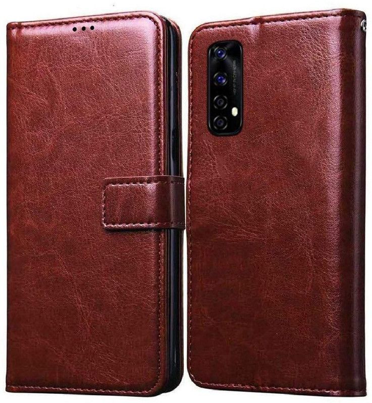 Stylist Sky Flip Cover for Realme Narzo 30A  (Black, Shock Proof)