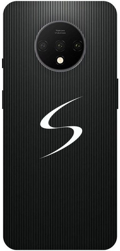 Afterglow Back Cover for One Plus 7T S, S LETTER, S NAME, S ALPHABET, DESIGN, BLUE  (Multicolor, Shock Proof, Pack of: 1)