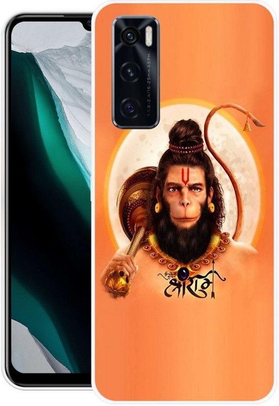SIMAWAT Back Cover for Vivo V20 SE  (Black, Orange, Grip Case, Silicon, Pack of: 1)