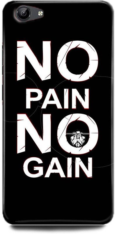 FIKORA Back Cover for Vivo Y71/1724 NO PAIN NO GAIN PRINTED  (Multicolor, Hard Case, Pack of: 1)