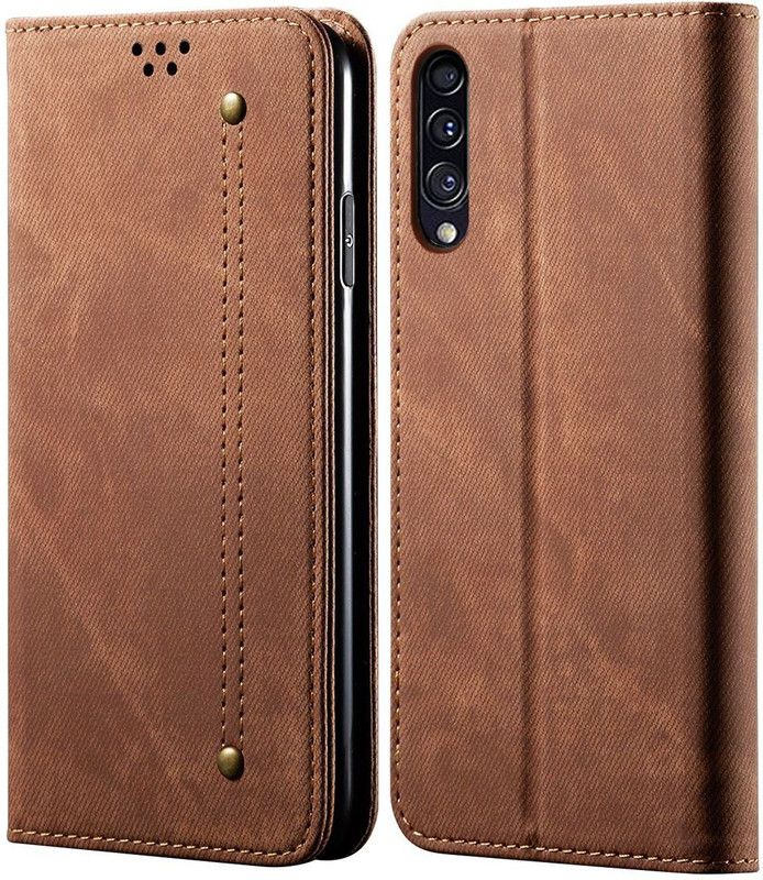 Shock Proof Pouch for Samsung Galaxy A30s / Galaxy A50 / Galaxy A50s  (Brown, Magnetic Case, Pack of: 1)