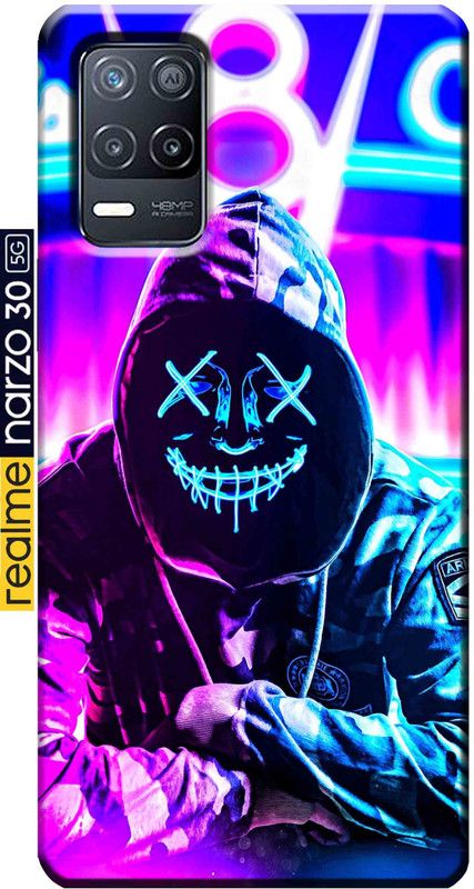 Rockerspot Back Cover for Realme Narzo 30 5G  (Blue, Silicon, Pack of: 1)