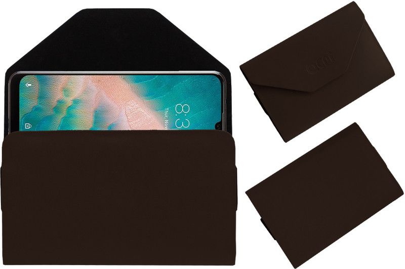 ACM Pouch for Zte Blade 10 Prime  (Brown, Cases with Holder, Pack of: 1)