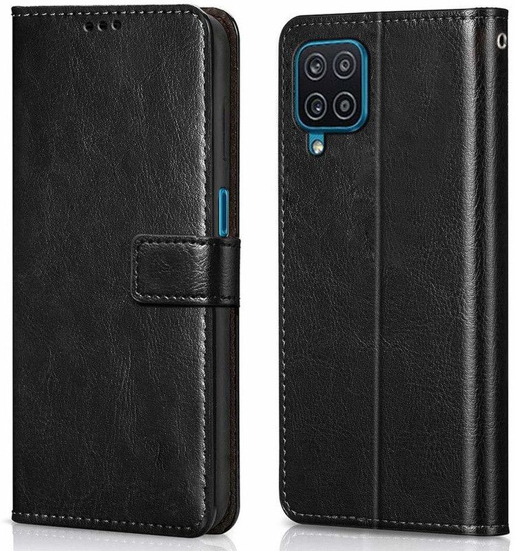 Chaseit Flip Cover for Samsung Galaxy F12  (Black, Shock Proof, Pack of: 1)