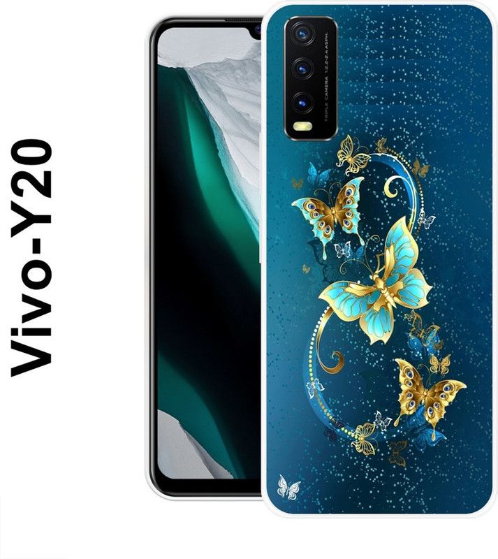 KUDI Back Cover for Vivo Y20, Vivo Y20G, Vivo Y20S, Vivo Y20 2021, Vivo Y20A, Vivo Y20i  (Blue, Gold, Silicon)