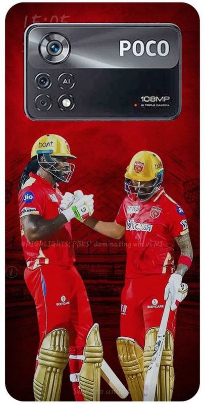play fast Back Cover for POCO X4 Pro 5G, CHRIS, GAYLE, LOKESH, KL, RAHUL, KINGS, 11, PUNJAB  (Red, Hard Case, Pack of: 1)
