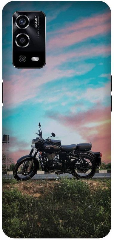 UMPRINT Back Cover for Oppo A55/CPH2325, Royel Enfield Printed Back Cover  (Multicolor, Hard Case, Pack of: 1)