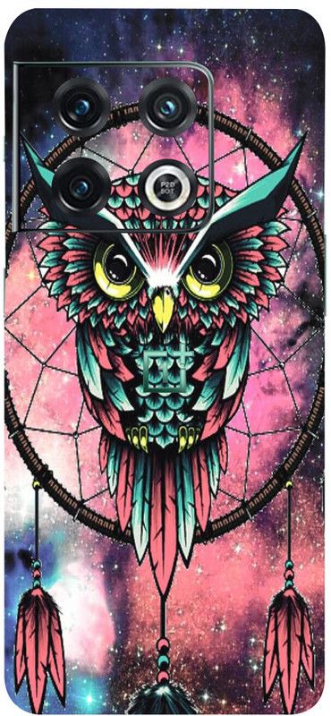 Mclaxa Colorful Owl Mobile Back Skin, Colorful Owl, ONE PLUS 10PRO 5G Mobile Skin  (Colorful Owl Skin With Super Matte Finish)
